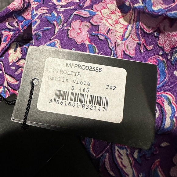 Maje Violet Floral Long Sleeve Dress - Picture 7 of 8